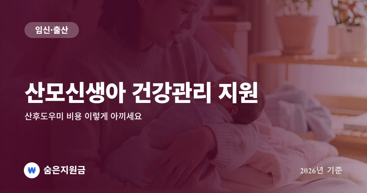 산모신생아 건강관리 지원, 산후도우미 비용 이렇게 아끼세요 (2026년)
